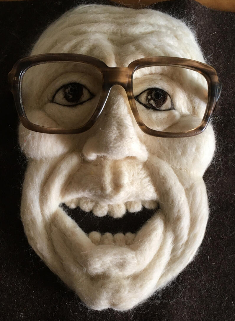 I´M ONLY HUMAN #042 | 2020 | Lã sobre burel | 35 x 30 cm